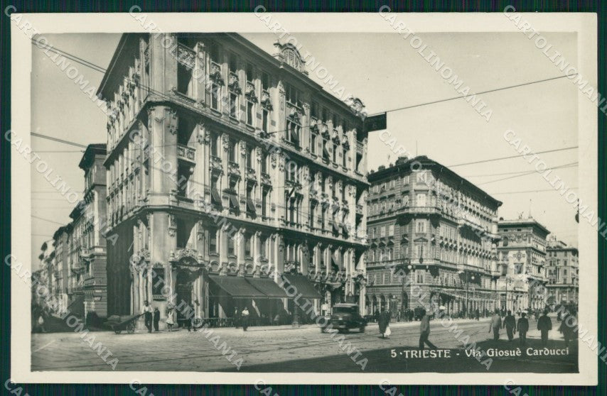 Trieste città Via Giosuè Carducci Auto Foto cartolina MT1359 – fronte