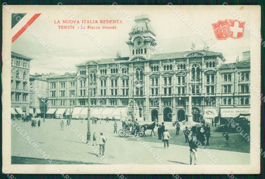 Trieste città Piazza Grande cartolina MT1360 – fronte