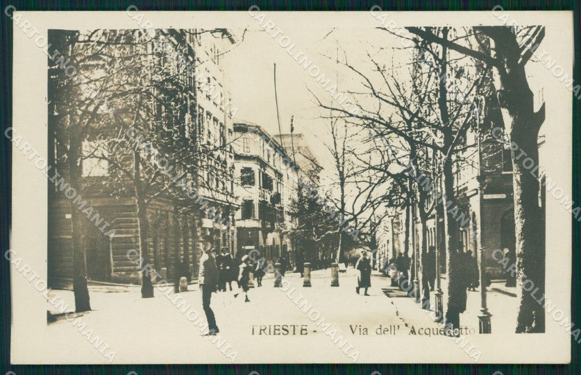 Trieste città Via dell'Acquedotto Foto cartolina MT1369 – fronte