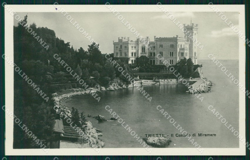 Trieste città Castello di Miramare Carducci Foto cartolina MT1383 – fronte
