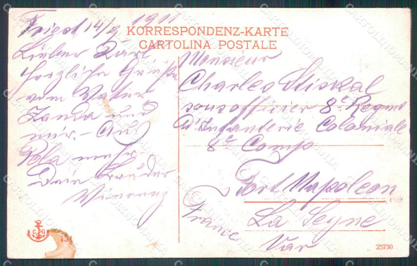 Trieste Opicina Obelisco Tram cartolina MT1385 – retro