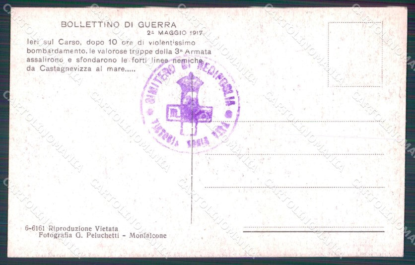 Gorizia Fogliano Redipuglia Cimitero Militare di cartolina MT1395 – retro