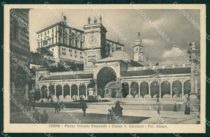Udine città Piazza Vittorio Emanuele cartolina MT1404 – fronte