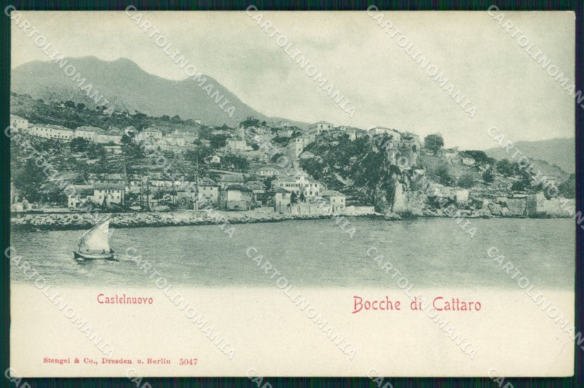 Croazia Dalmazia Castelnuovo di Cattero Bocche di COLLA PIEGA cartolina MT1414 – fronte
