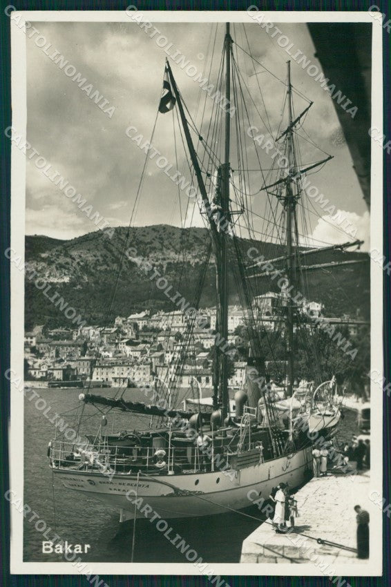 Croazia Bakar Buccari Veliero ABRASA Foto cartolina MT1418 – fronte