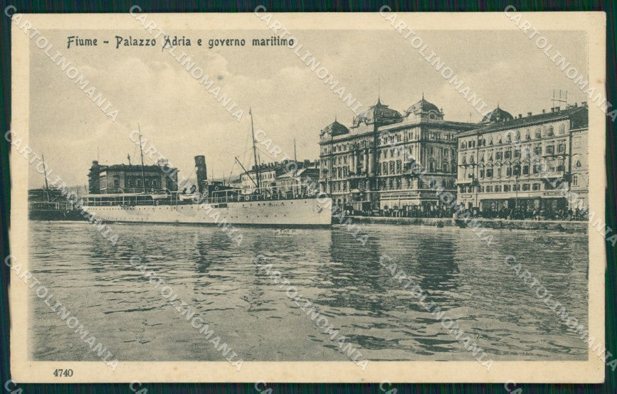 Croazia Fiume Governo Marittimo Nave cartolina MT1420 – fronte