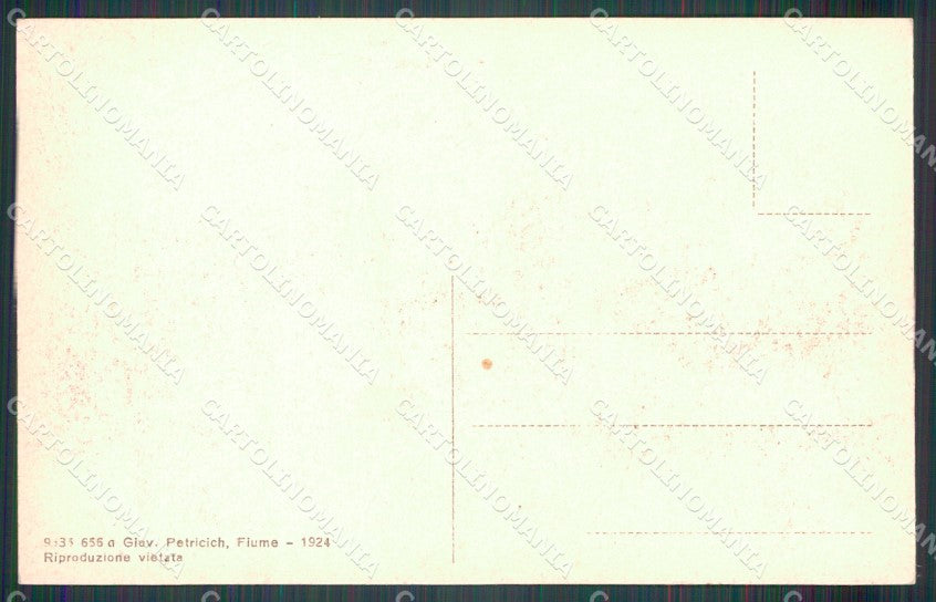 Croazia Fiume Piazza Dante Auto cartolina MT1432 – retro