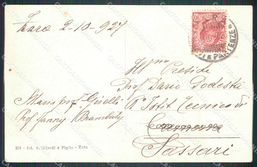 Croazia Zara Barca cartolina MT1454 – retro