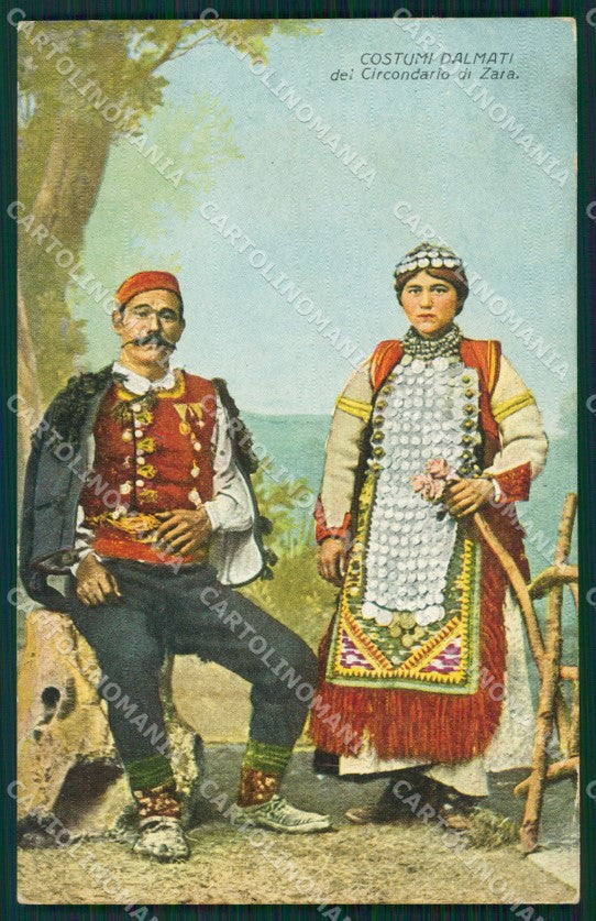 Croazia Dalmazia Costumi cartolina MT1459 – fronte