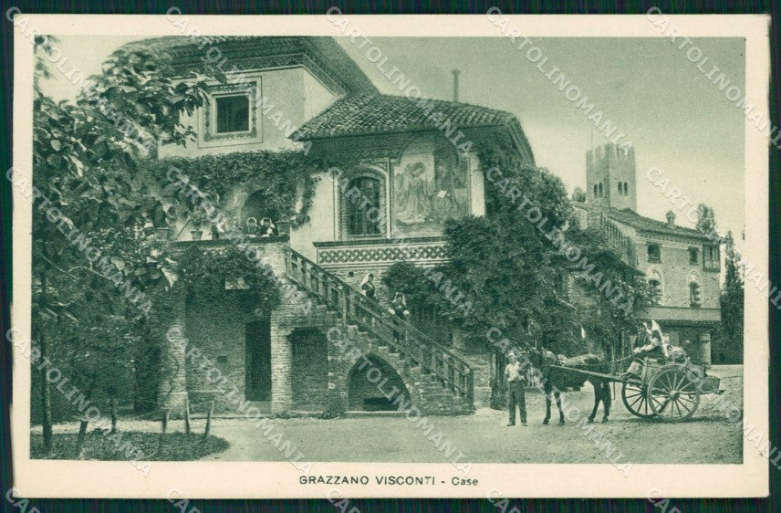 Piacenza Vigolzone Grazzano Visconti Carretto cartolina MT1467 – fronte