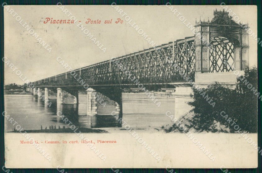 Piacenza città Ponte sul Po SCOLLATA cartolina MT1468 – fronte