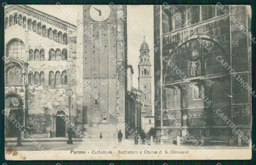 Parma città Cattedrale ABRASA cartolina MT1476 – fronte