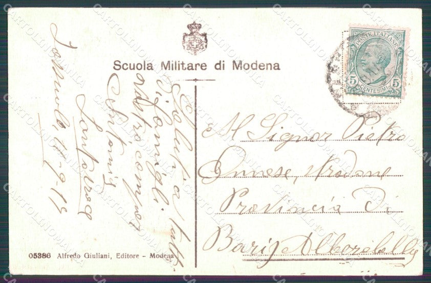 Modena città Palazzo Reale ABRASA cartolina MT1480 – retro