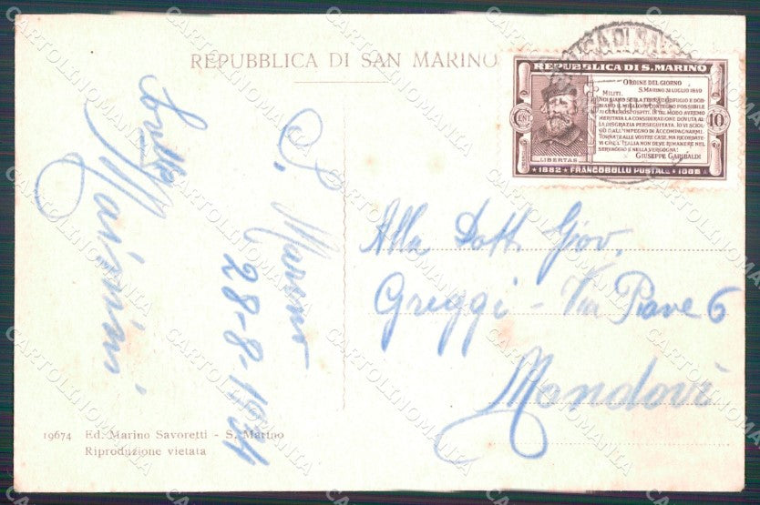 Rimini Repubblica di San Marino cartolina MT1497 – retro