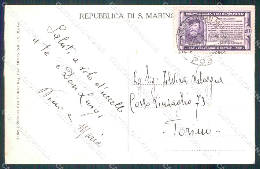 Rimini Repubblica di San Marino Foto cartolina MT1498 – retro