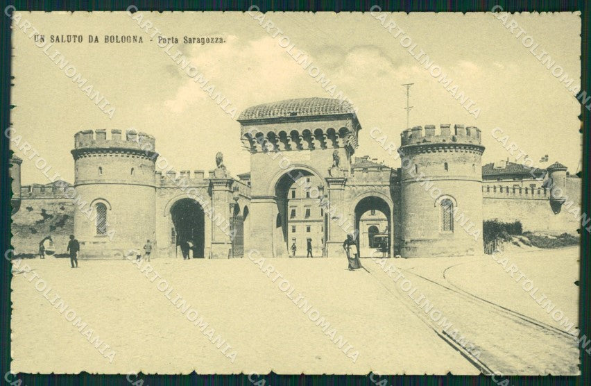 Bologna città Porta Saragozza PIEGA cartolina MT1503 – fronte