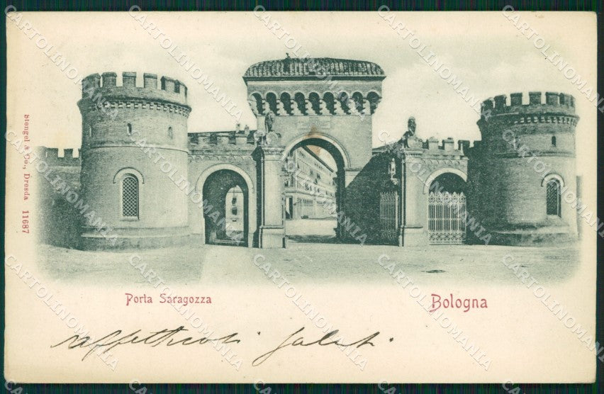 Bologna città Porta Saragozza cartolina MT1505 – fronte