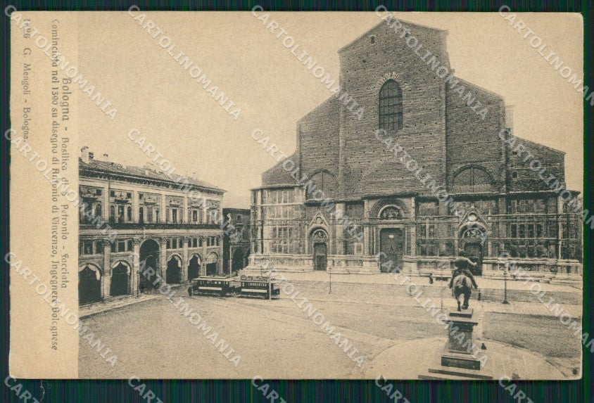 Bologna città Basilica San Petronio Tram cartolina MT1508 – fronte