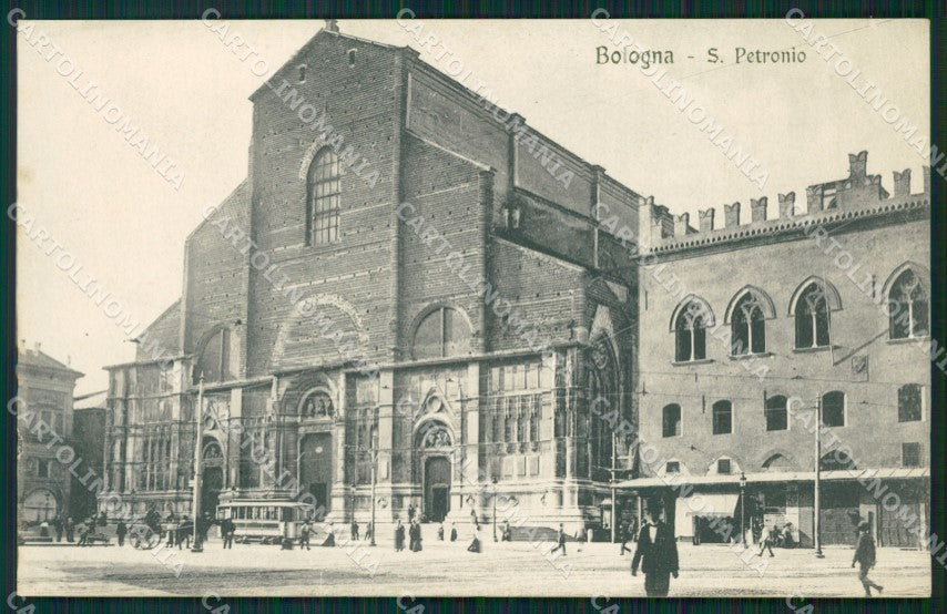 Bologna città Basilica San Petronio Tram cartolina MT1509 – fronte