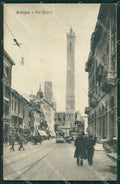 Bologna città Via Rizzoli Tram cartolina MT1525 – fronte