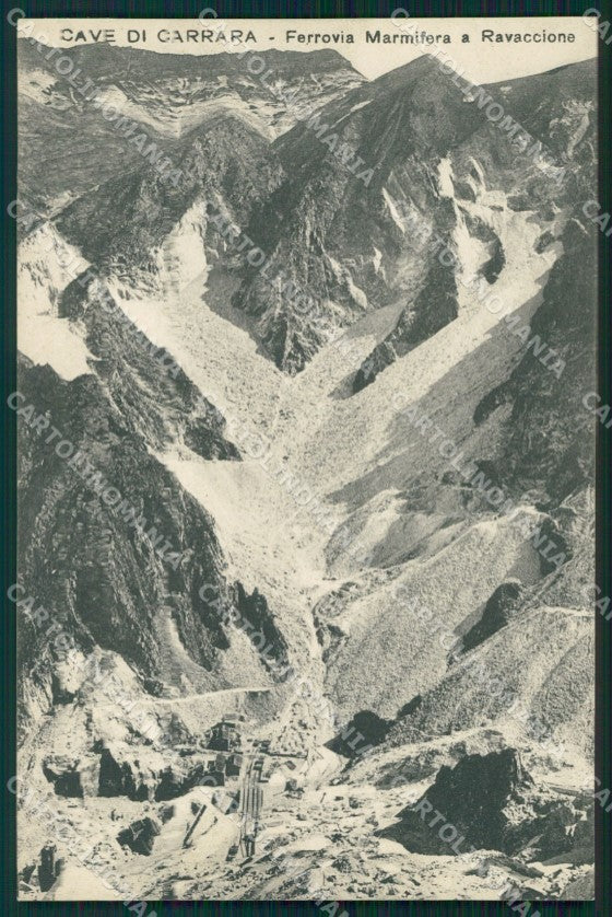Massa Carrara Ravaccione Cave di Marmo Ferrovia Marmifera cartolina MT1541 – fronte