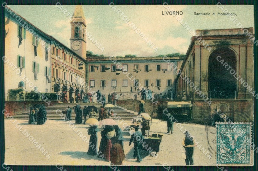 Livorno città Santuario Montenero cartolina MT1554 – fronte