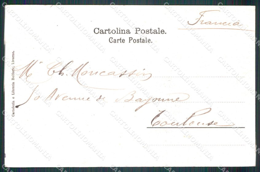 Livorno città Santuario Montenero cartolina MT1554 – retro