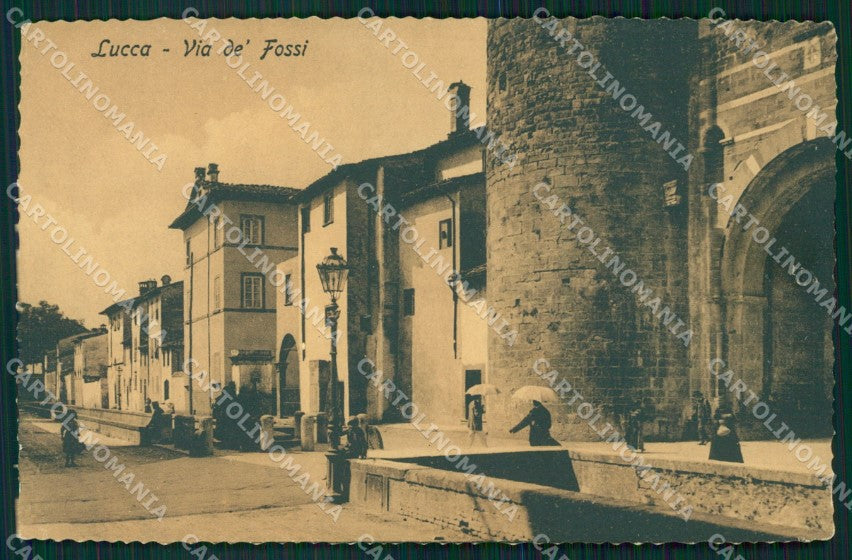 Lucca città Via dei Fossi cartolina MT1559 – fronte