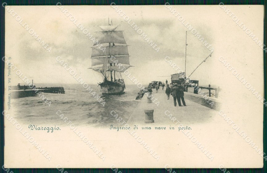 Lucca Viareggio Nave cartolina MT1566 – fronte