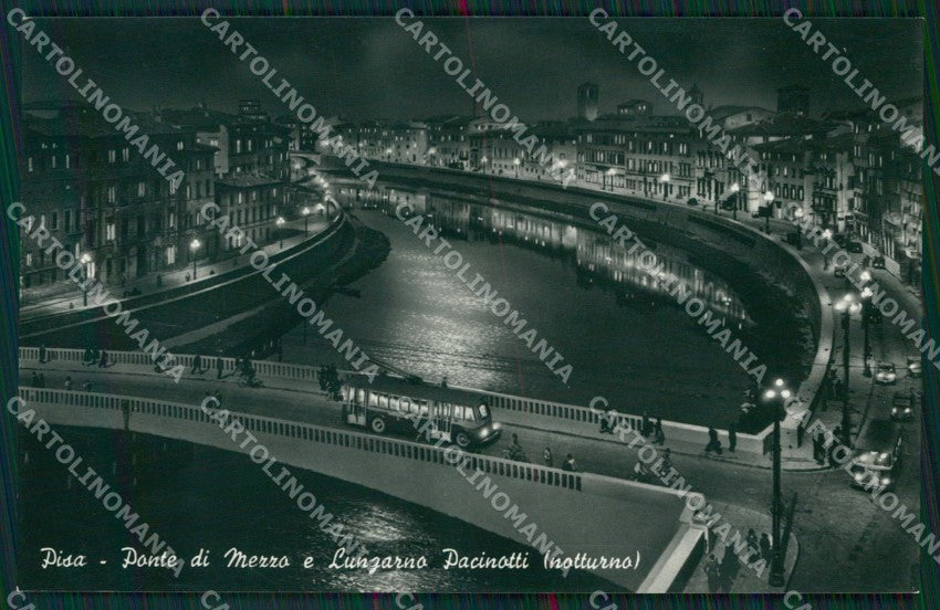Pisa città Ponte di Mezzo Filovia Foto cartolina MT1585 – fronte