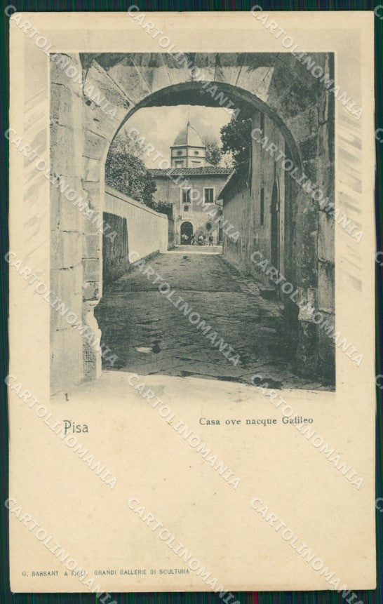 Pisa città Casa natale di Galileo cartolina MT1595 – fronte