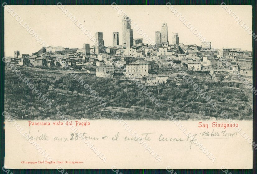 Siena San Gimignano cartolina MT1609 – fronte
