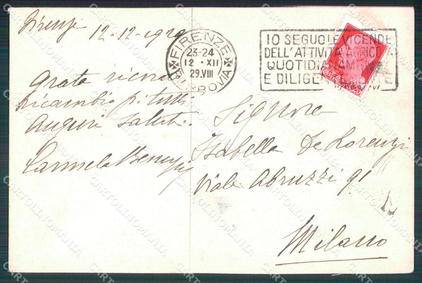 Firenze città cartolina MT1612 – retro