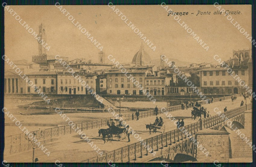 Firenze città Ponte alle Grazie Carrozze cartolina MT1618 – fronte