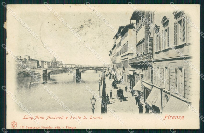 Firenze città Ponte Santa Trinità PIEGA cartolina MT1619 – fronte