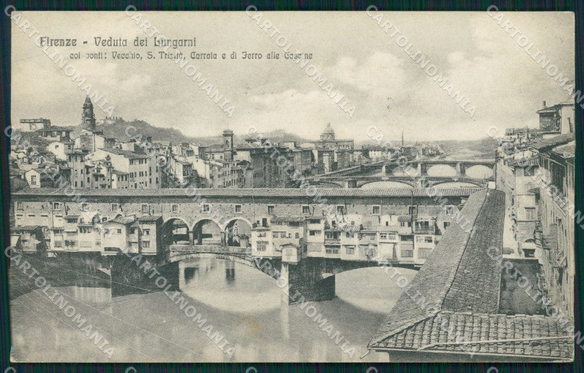 Firenze città Lungarni cartolina MT1621 – fronte