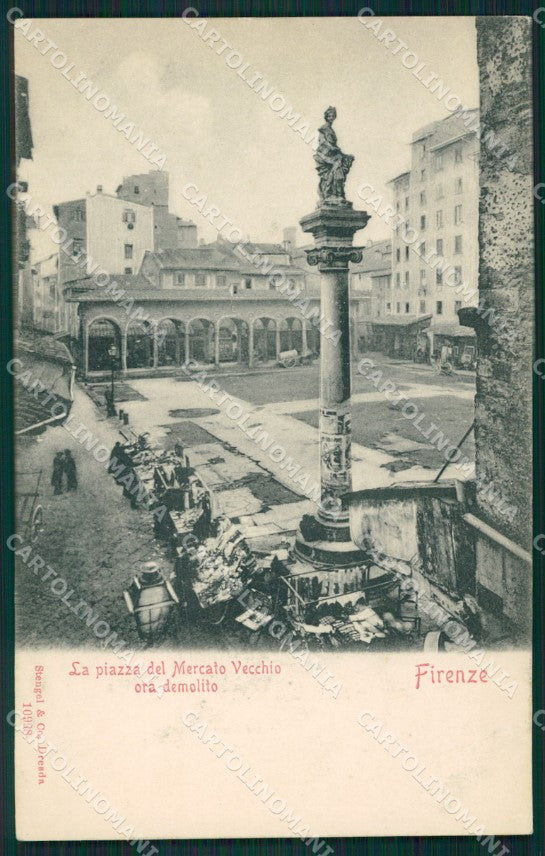 Firenze città Piazza Mercato Vecchio cartolina MT1627 – fronte