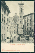 Firenze città Via dei Pecori Tram cartolina MT1636 – fronte