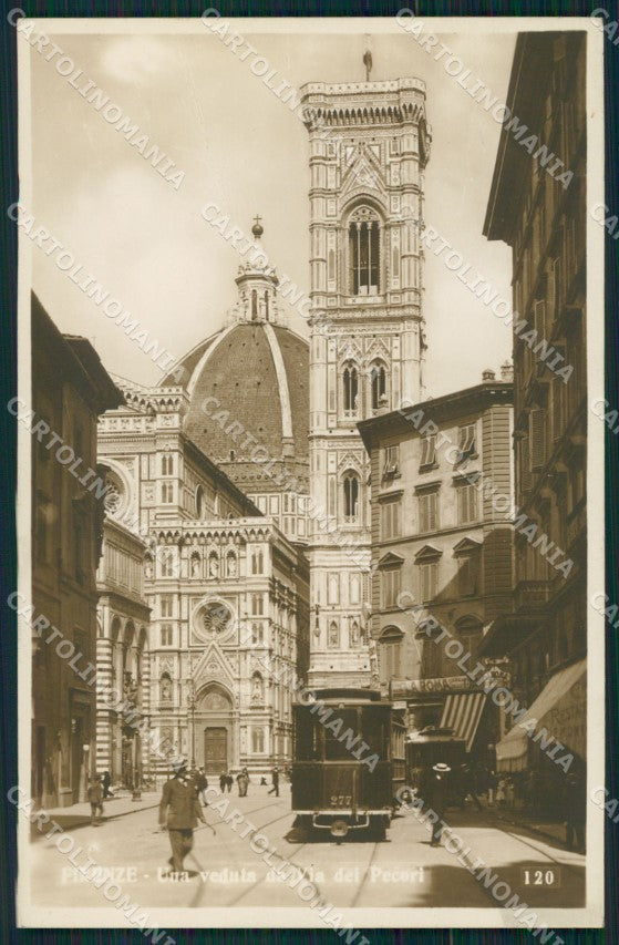 Firenze città Via dei Pecori Tram Foto cartolina MT1639 – fronte