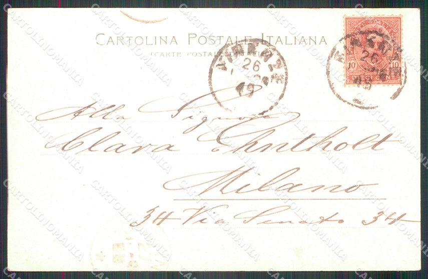 Firenze città Piazza e Chiesa Santa Maria Novella Tram cartolina MT1641 – retro