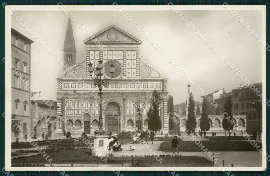 Firenze città Piazza e Chiesa Santa Maria Novella Foto cartolina MT1642 – fronte