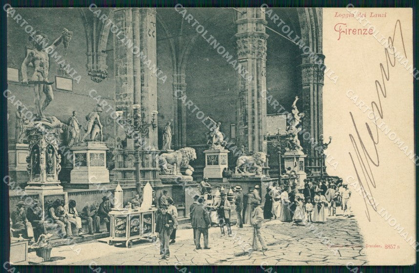 Firenze città Loggia dei Lanzi cartolina MT1645 – fronte