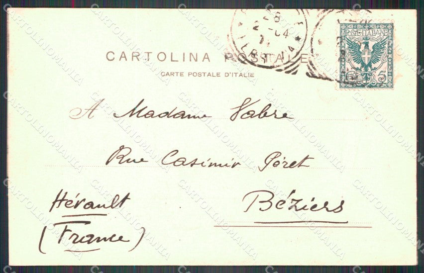 Firenze città Cascine Viale della Regina Carrozze cartolina MT1656 – retro