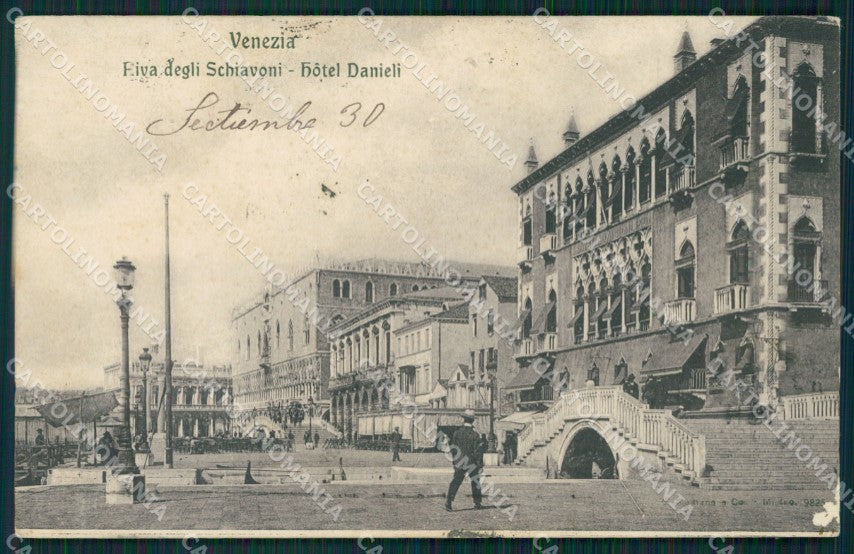 Venezia città Riva degli Schiavoni ABRASA cartolina MT1694 – fronte