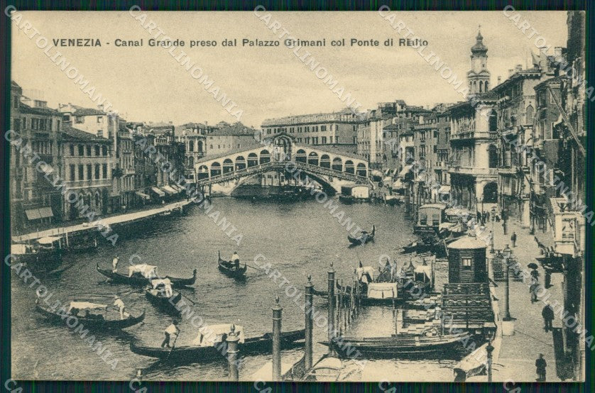 Venezia città Canal Grande Plazzo Grimani Ponte Rialto Gondole cartolina MT1700 – fronte
