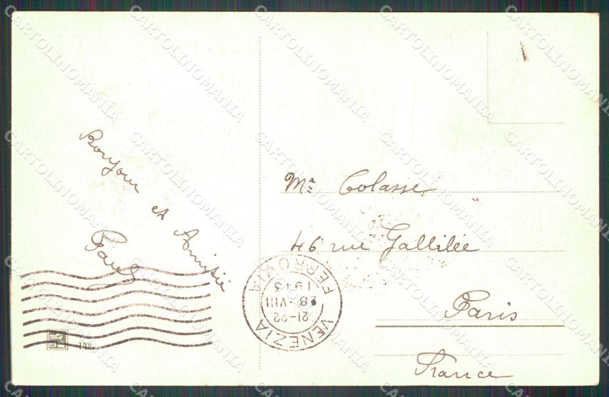 Venezia città Canal Grande Regata Gondole cartolina MT1701 – retro