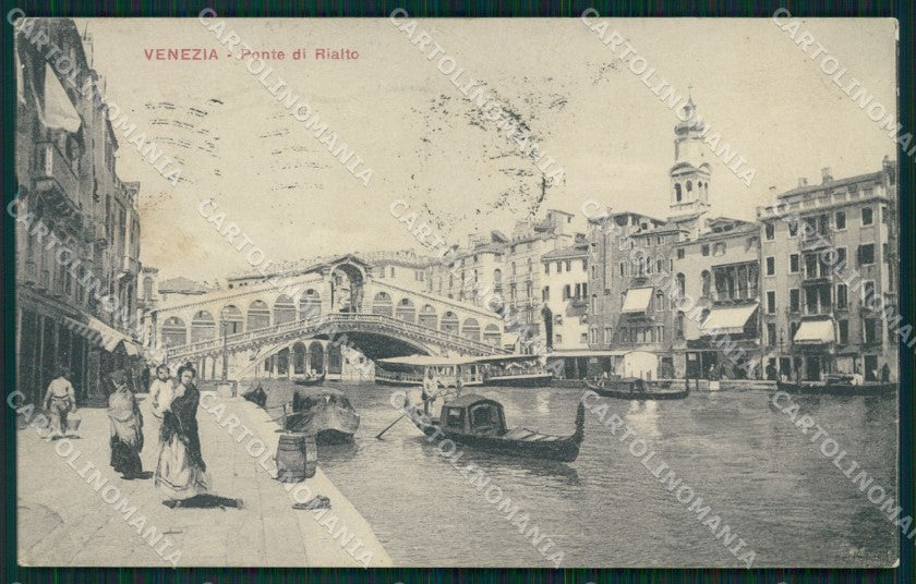 Venezia città Ponte Rialto Gondole cartolina MT1705 – fronte