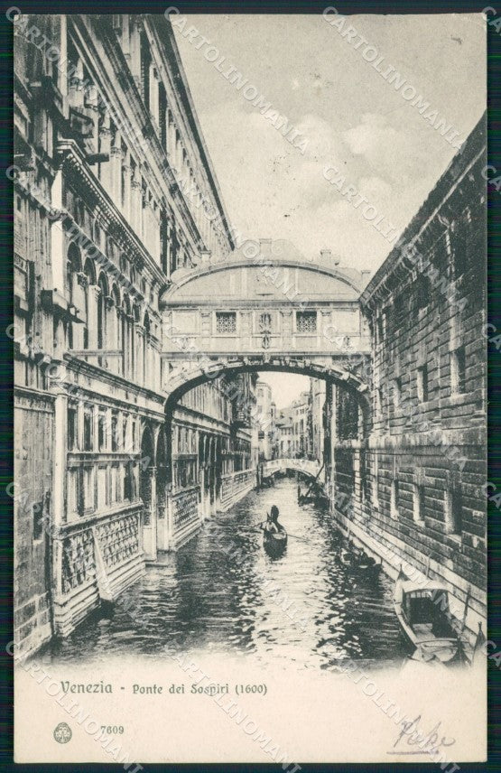 Venezia città Ponte dei Sospiri Gondole cartolina MT1708 – fronte