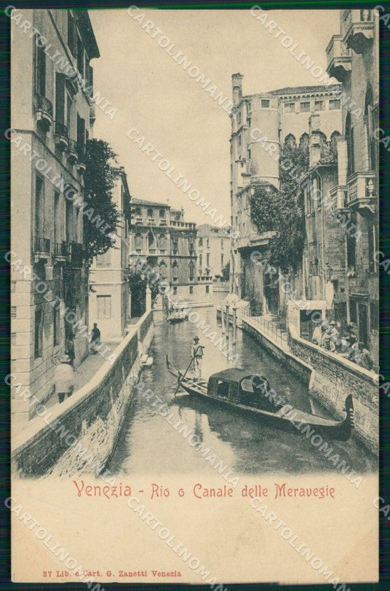 Venezia città Canale delle Meraviglie Gondola PIEGA cartolina MT1710 – fronte