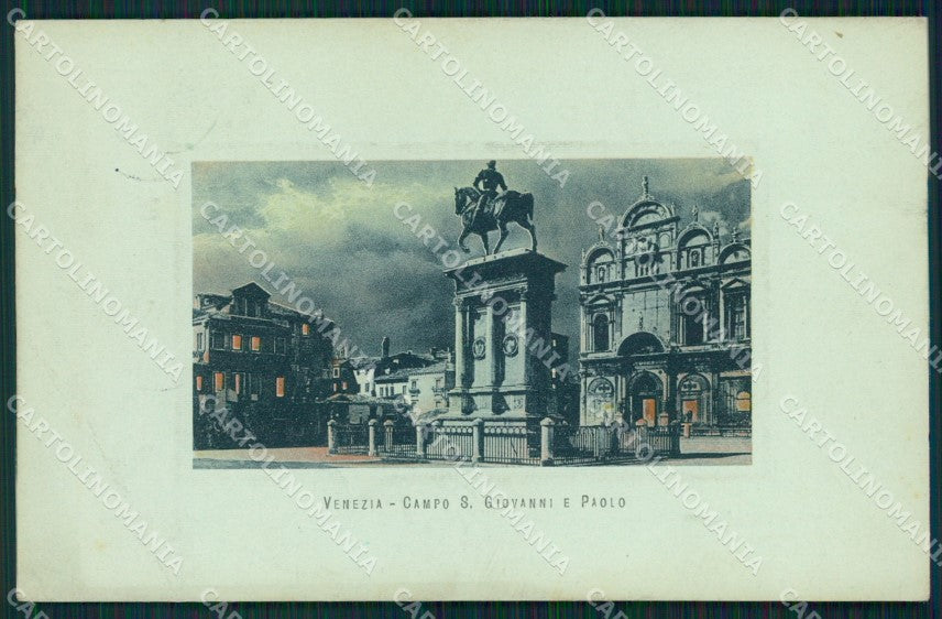 Venezia città Campo San Giovanni e Paolo PIEGHE cartolina MT1712 – fronte